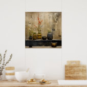 Wabi Sabi Japanse stijl kunst Poster (Keuken)
