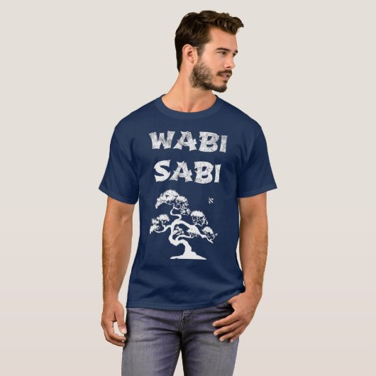 Wabi Sabi met Bonsai Tree T-shirt (Voorkant volledig)