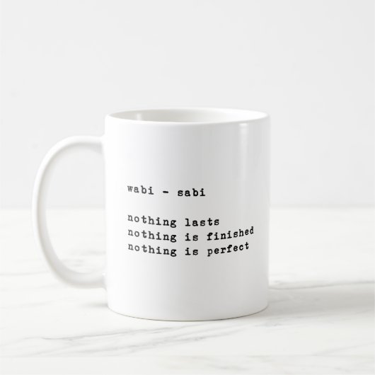 Wabi Sabi | Minimalistische Inspirerend offertes Koffiemok (Links)