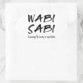 Wabi sabi ovale sticker (Tas)