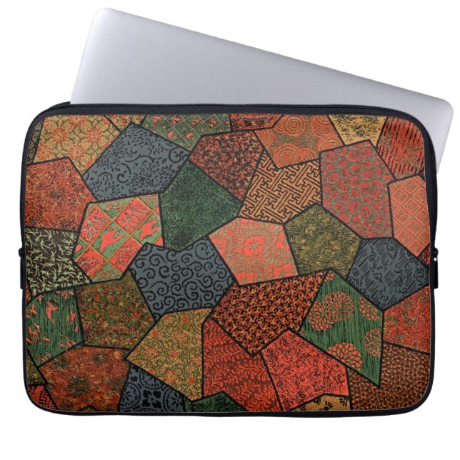 Wabi-Sabi Patchwork Laptophoes Laptop Sleeve (Voorkant)