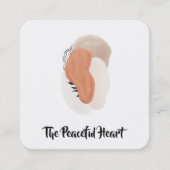 * Wabi Sabi QR. Abstracte eenvoudige minimale AR27 Vierkante Visitekaartje (Voorkant)