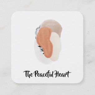 * Wabi Sabi QR. Abstracte eenvoudige minimale AR27 Vierkante Visitekaartje