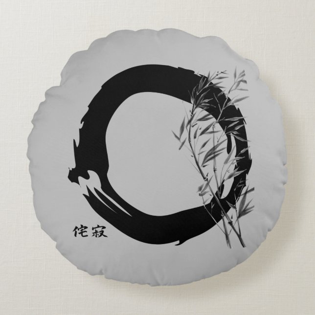 Wabi Sabi Rond Kussen (Voorkant)