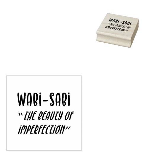 "Wabi-Sabi" Rubberen stempel (Gestempeld)