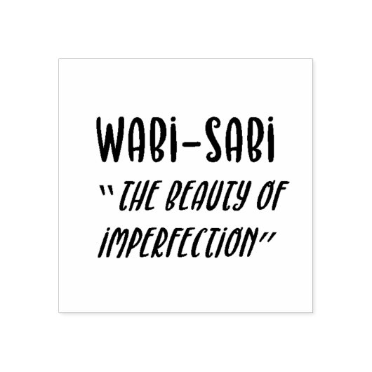 "Wabi-Sabi" Rubberen stempel (Afrduk)