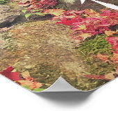 Wabi-sabi Rubble Masonry Bamboo Fall Leaves Poster (Hoek)