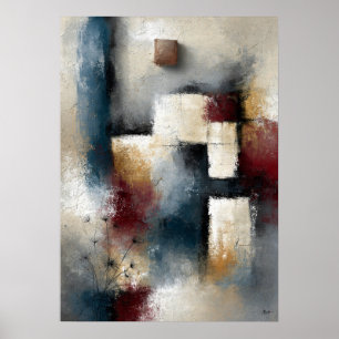 Wabi-Sabi Vergankelijke Zaden Modern Japans Abstra Poster