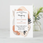 Wabi Sabi Watercolor Trouw Uitnodiging (Staand voorkant)