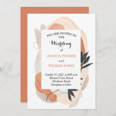 Wabi Sabi Watercolor Trouw Uitnodiging (Voorkant / Achterkant)