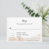 Wabi Sabi Waterverf Kanji RSVP (Staand voorkant)