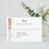 Wabi Sabi Waterverf Kanji RSVP (Staand voorkant)