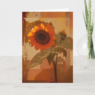 Wabi Sabi Zonnebloemen Kaart