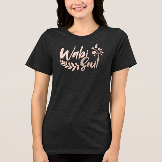 Wabi Soul – Minimal Imperfect Serenity Tri-Blend Shirt (Voorkant)