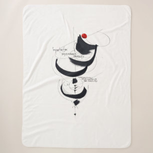 WABISABI CALLIGRAFIE SHERPA DEKEN