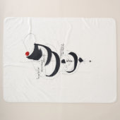 WABISABI CALLIGRAFIE SHERPA DEKEN (Voorkant (horizontaal))