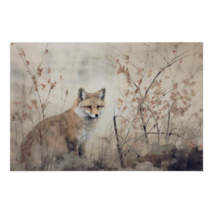 Wabisabi Esthetic Fox Perfect Poster