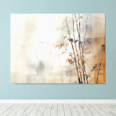 Wabisabi esthetisch bamboe canvas afdruk (Insitu (Houten vloer))