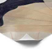 Wabisabi esthetische Abstracte lotus bladeren Perfect Poster (Hoek)