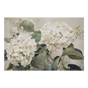 Wabisabi esthetische witte hortensia perfect poster