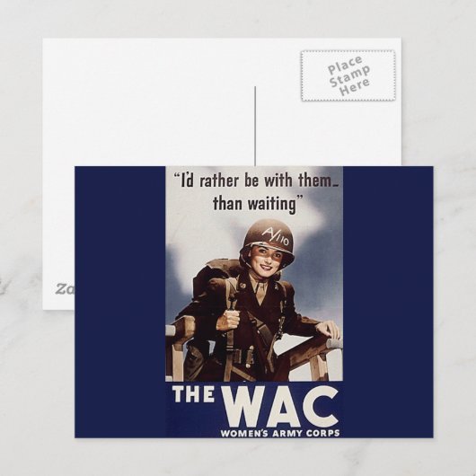 WAC Recruiting Poster Briefkaart (Voorkant / Achterkant)