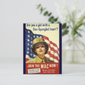 WAC werven Poster Briefkaart (Staand voorkant)