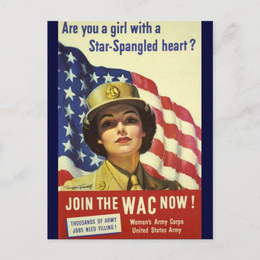 WAC werven Poster Briefkaart (Voorkant)