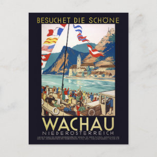 Wachau Austria Vintage Poster 1930 Briefkaart