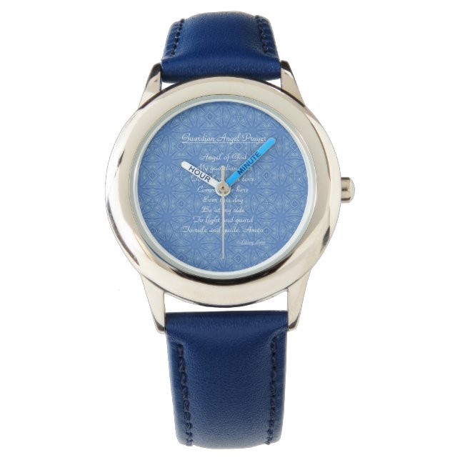 Wachengelusgebed Blauw Horloge (Voorkant)