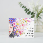 Wachsen Sie durch was Sie durchlaufen Briefkaart (Staand voorkant)