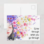 Wachsen Sie durch was Sie durchlaufen Briefkaart (Voorkant / Achterkant)