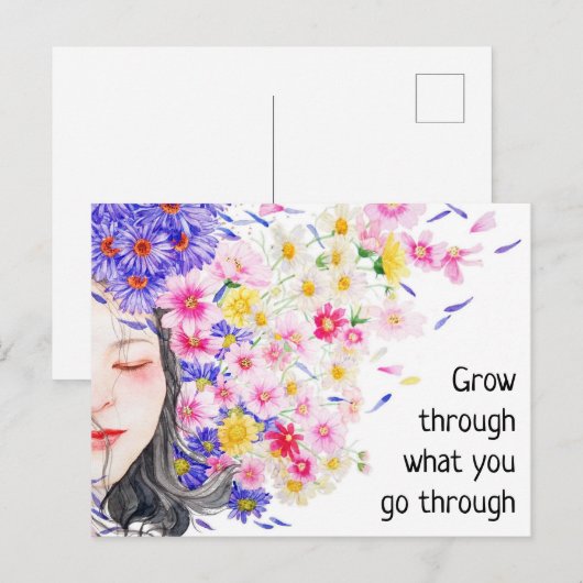 Wachsen Sie durch was Sie durchlaufen Briefkaart (Voorkant / Achterkant)