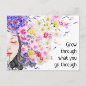 Wachsen Sie durch was Sie durchlaufen Briefkaart (Voorkant)