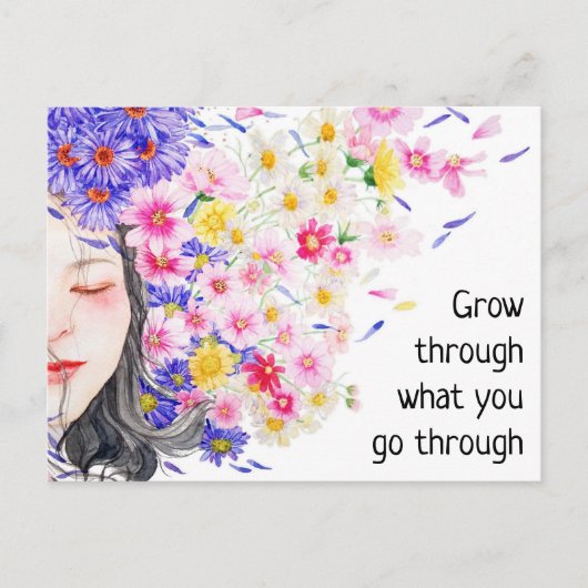 Wachsen Sie durch was Sie durchlaufen Briefkaart (Voorkant)