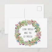 Wachsen Sie durch was Sie durchlaufen Briefkaart (Voorkant / Achterkant)