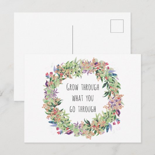 Wachsen Sie durch was Sie durchlaufen Briefkaart (Voorkant / Achterkant)