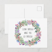 Wachsen Sie durch was Sie durchlaufen Briefkaart (Voorkant / Achterkant)