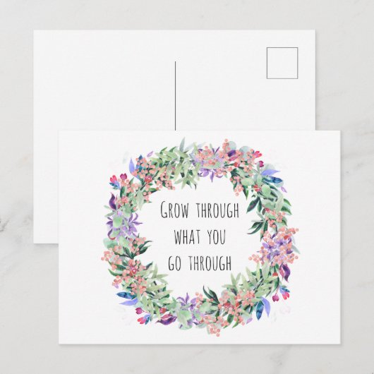 Wachsen Sie durch was Sie durchlaufen Briefkaart (Voorkant / Achterkant)