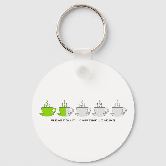 Wacht alsjeblieft... Caffeine Loading Sleutelhanger (Voorkant)
