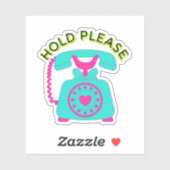 Wacht alsjeblieft, esthetische trendy telefoon ret sticker (Vel)