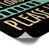 Wacht alsjeblieft op papa Joke Poster (Hoek)