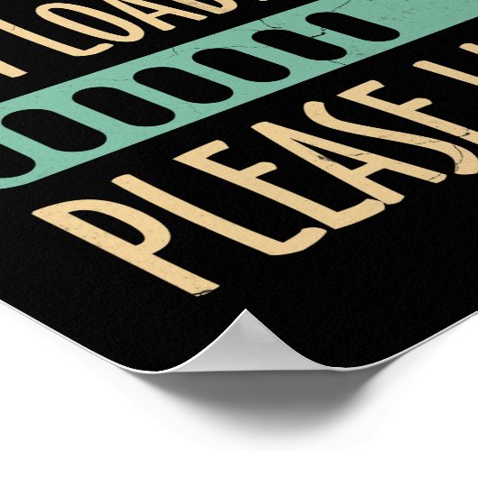 Wacht alsjeblieft op papa Joke Poster (Hoek)