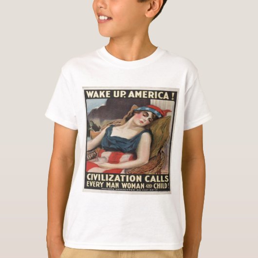 WACHT AMERIKA OP T-SHIRT (Voorkant)