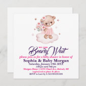 Wacht, Baby shower Kaart (Voorkant / Achterkant)