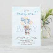 Wacht bijna op Baby shower uitnodiging (Staand voorkant)