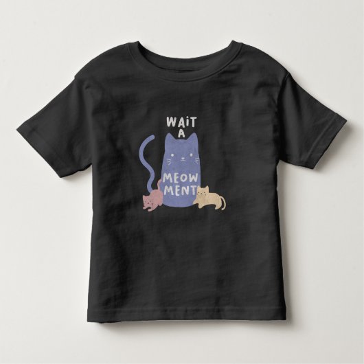 Wacht een Meow-ment Kinder Shirts (Voorkant)