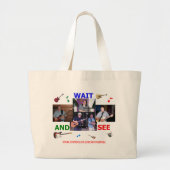 WACHT EN ZIE kleine canvas tas (Voorkant)