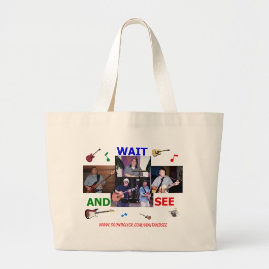 WACHT EN ZIE kleine canvas tas (Voorkant)
