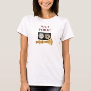 Wacht er op! Check maat, schaakspelers T-shirt