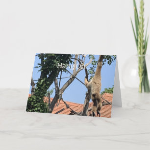Wacht even, Aap Verjaardag Kaart